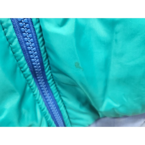 Vtg 90's Columbia Men's Coat Sz XL Blue Teal Reversible Thinsulate Bomber Jacket - Picture 11 of 15